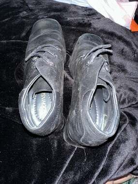 Vintage St. John's Bay Peggy II Black Leather Lace-Up Square Toe Oxford